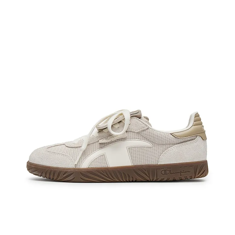 Champion T Head German Army Trainers Champ T Trainer Low Top Skateboard Shoes Women's Float Gray / Cream White