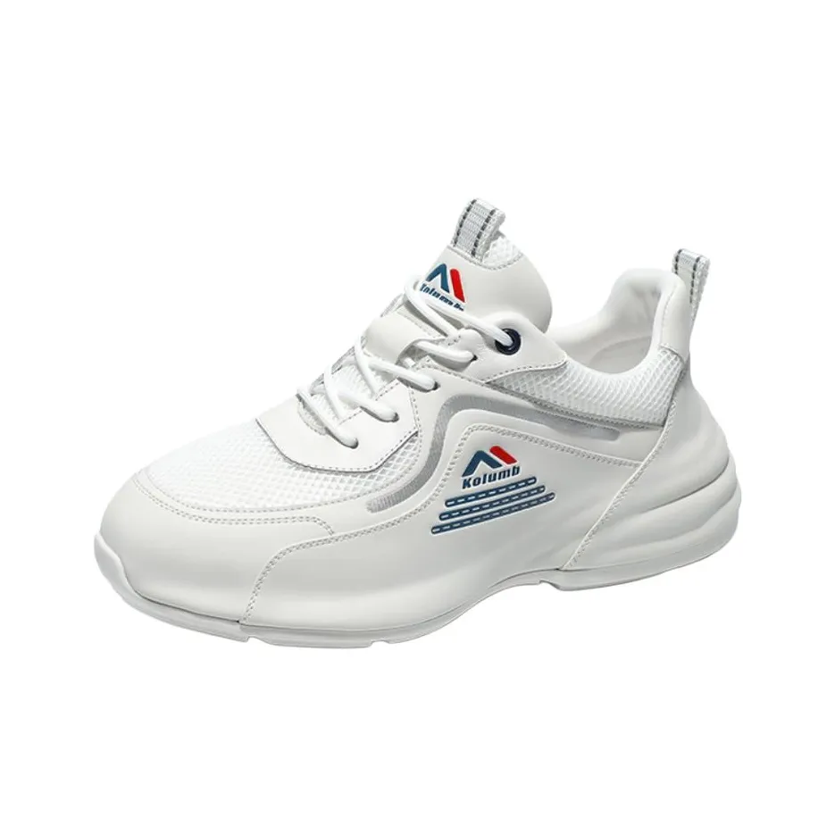 KOLUMB Slip Resistant Waterproof Lightweight Low Top Casual Men's White KOLUMB Slip-resistant водонепроницаемый легкий низкий топ повседневный мужской белый