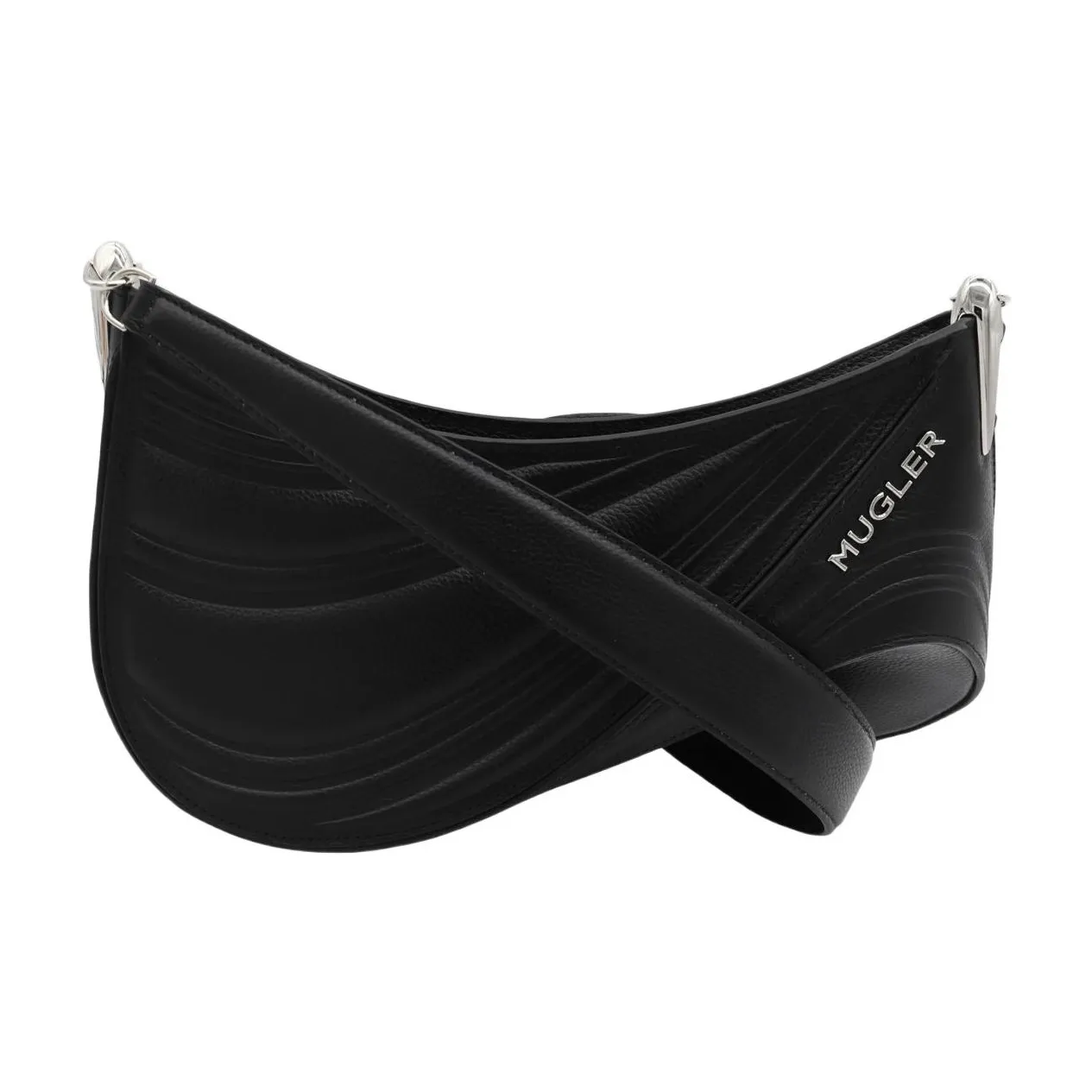 Mugler Polyamide Shoulder Bag Regular Women's Black