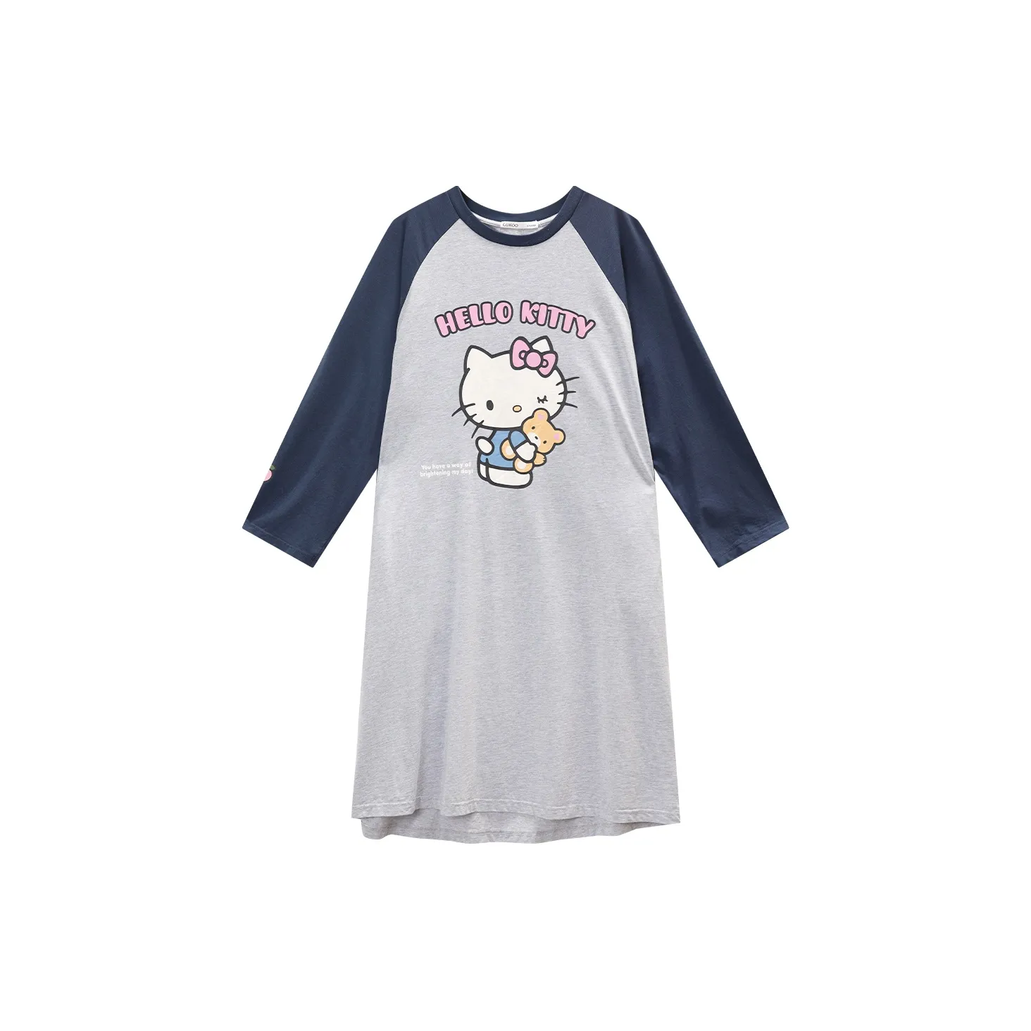 GUKOO x Hello Kitty Sanrio Series Nightgown Women's Silver Gray