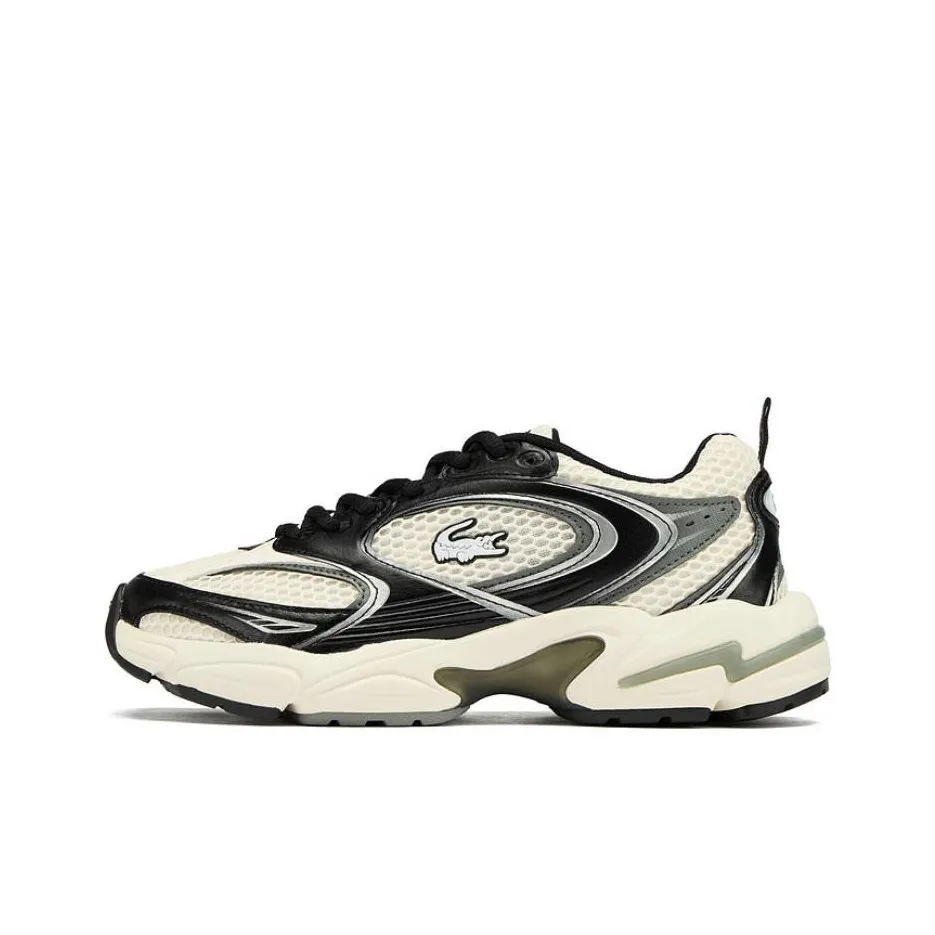 LACOSTE Collaboration Устойчивый к истиранию Низкий Топ Casual Женский Бежевый Черный