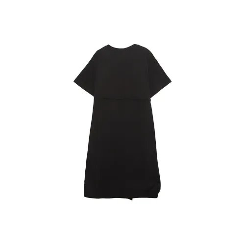 MUGUOGUOMU Black Женские Короткие Платья с Рукавами