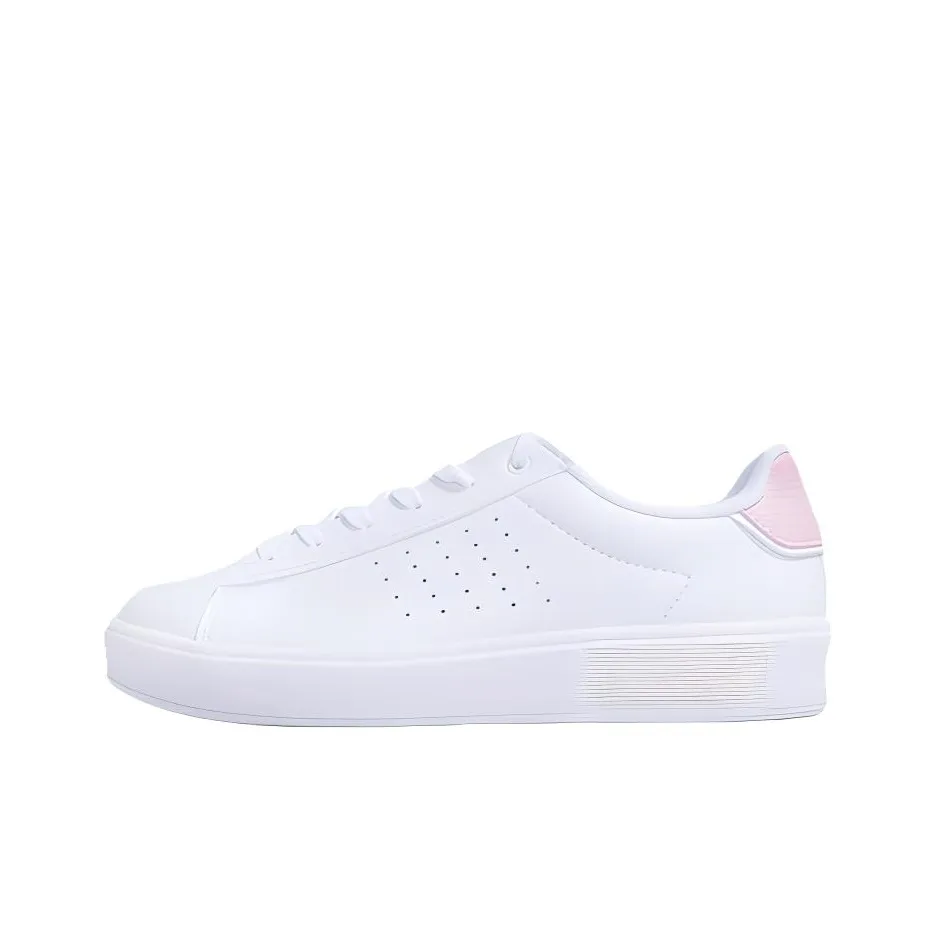 XTEP Low Top Skateboard Shoes Women's White Pink