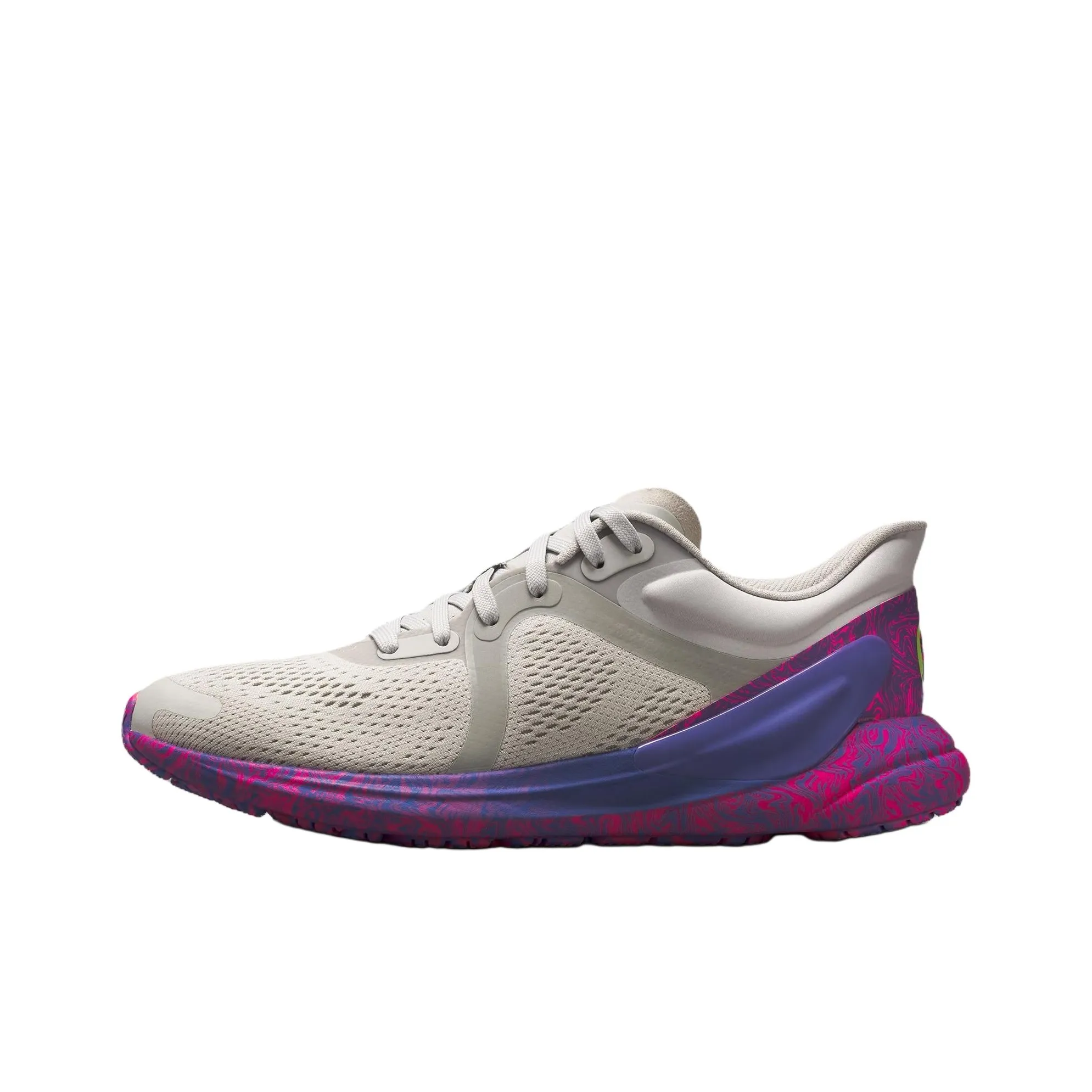 Lululemon Blissfeel Cushioning Wear-Resistant Low-Top Running Shoes Women's White Blue Pink