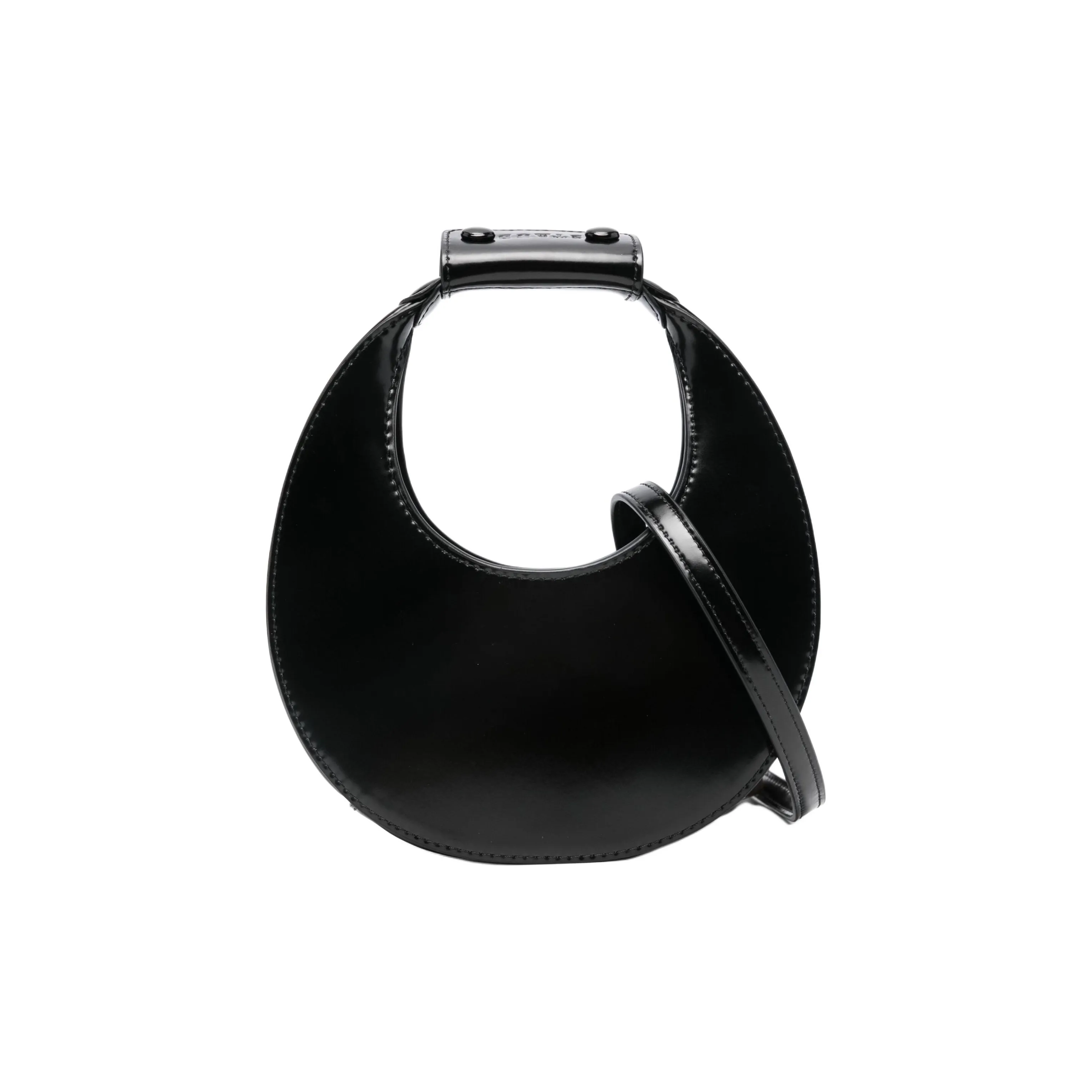 Staud Calfskin Moon Bag Shoulder Bag Crossbody Bag Handbag Women's Black