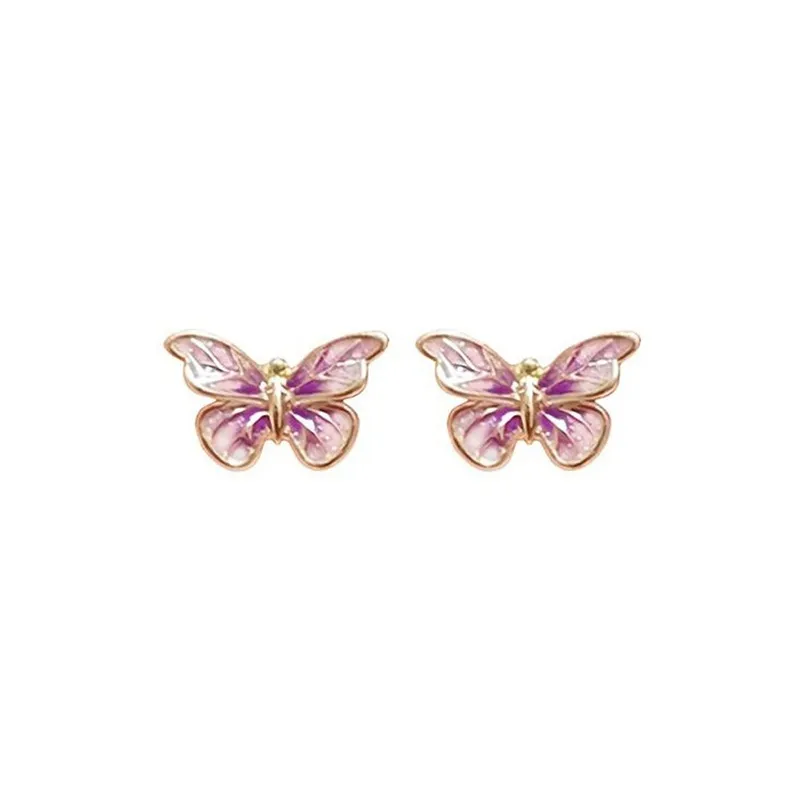 ZHIAIYONGHENG 18K Gold Stud Earrings Women's