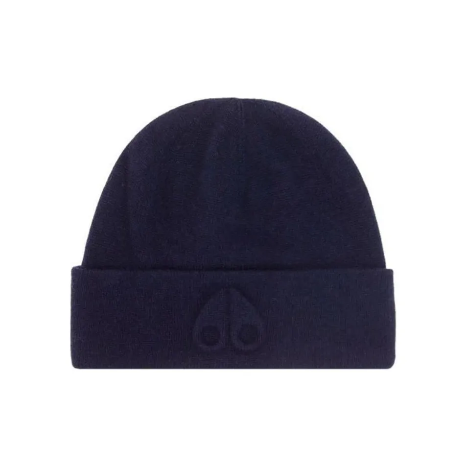 Moose Knuckles Merino Wool Beanies Men's Dark Blue
