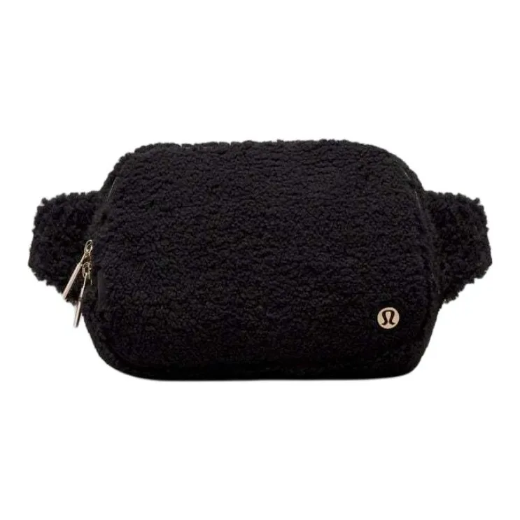 lululemon Шерсть Слинг-Сумка Поясная Сумка Большая Женская Черное Золото