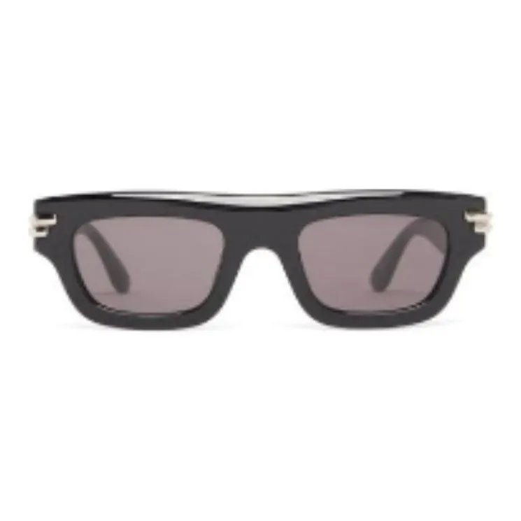Bottega Veneta Recycled Acetate Rectangular Sunglasses Men's Black