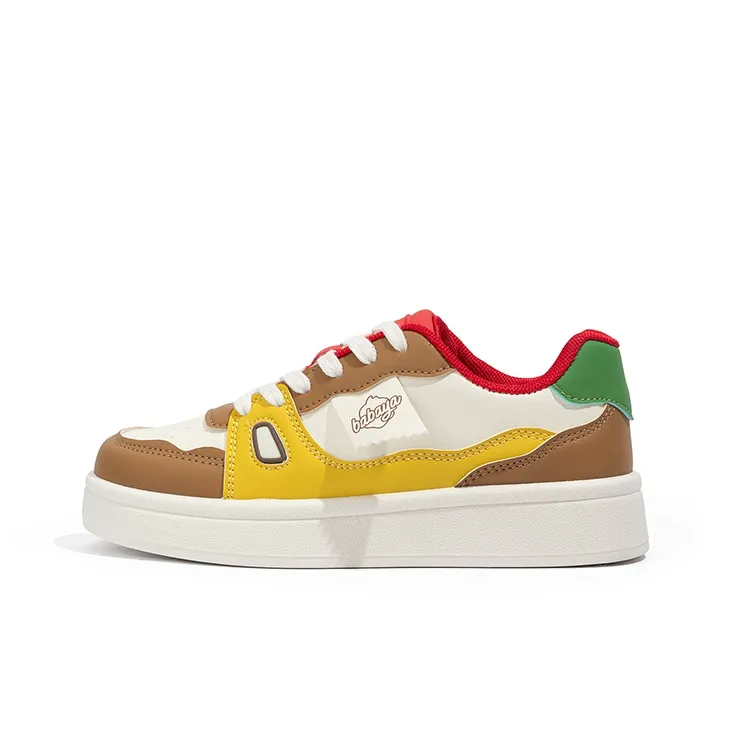 Babaya Slip Resistant And Breathable Low Top Skateboard Shoes Women's Hamburger