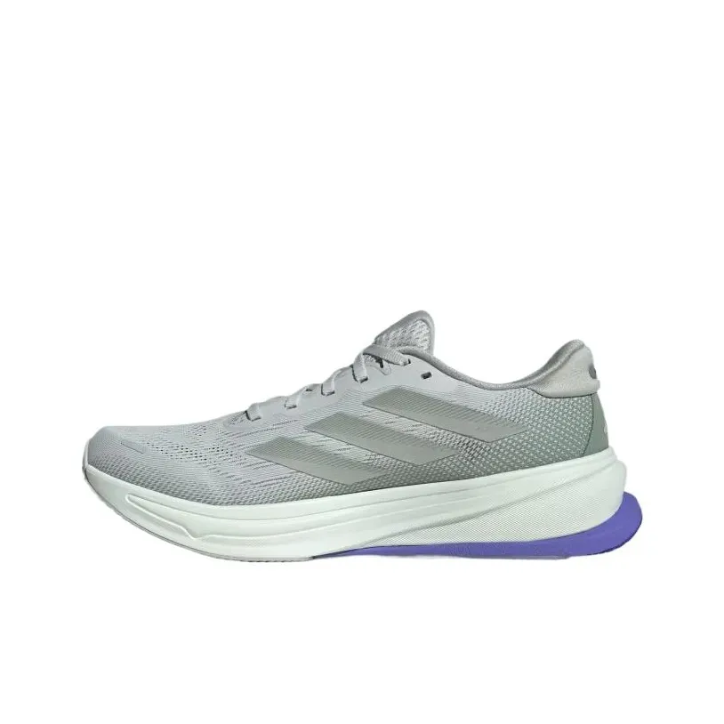 Adidas SUPERNOVA RISE Устойчивые к истиранию Низкие Беговые кроссовки Мужские Серебристо-зеленые