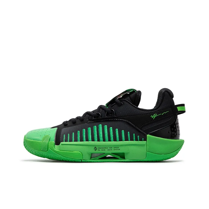 361° Cushioning Anti-Slip And Wear-Resistant Low-Top Basketball Shoes Men's Black Luster Green