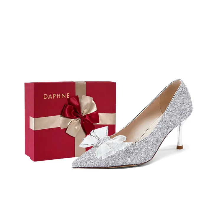 DAPHNE Высокие каблуки Женские Серебряные