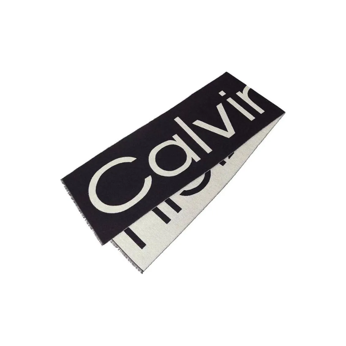 CALVIN KLEIN Acrylic Knit Scarves Unisex Black