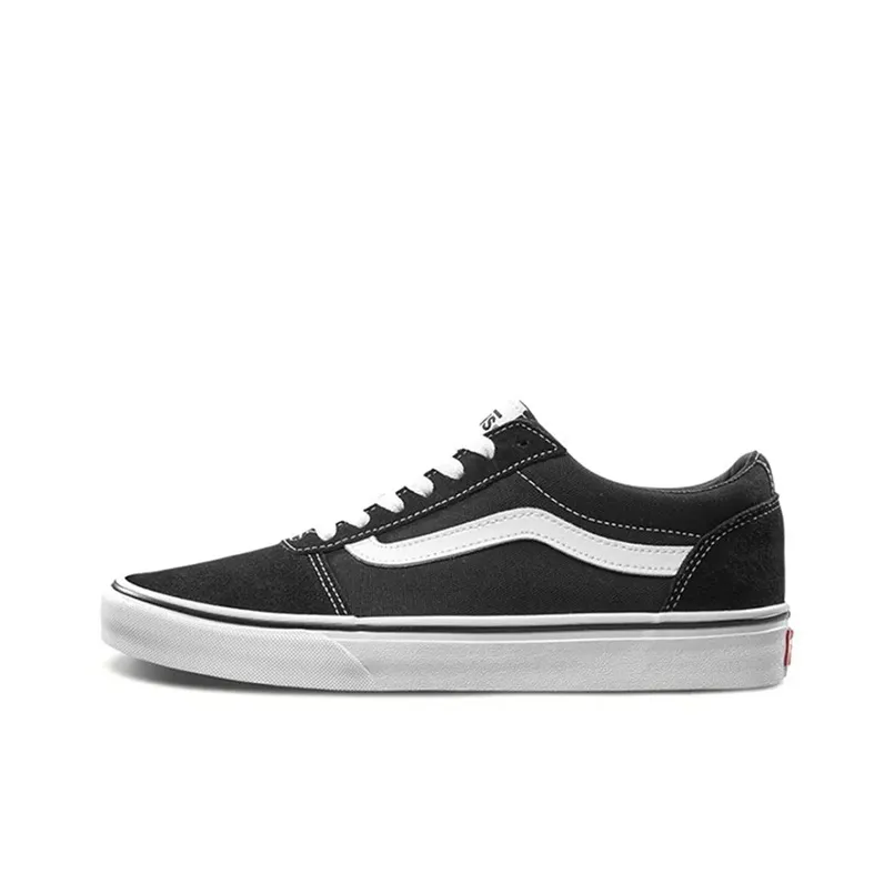 Vans Ward Low Top Kids' Skateboarding Shoes Black White Teenagers