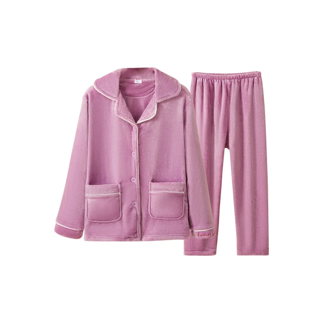 H YXIANG Пижамный комплект женский розовый фиолетовый