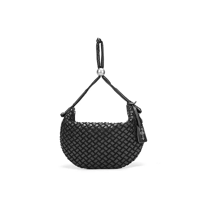 Ed Hardy Sheepskin Shoulder Bag Crossbody Bag Medium Size Women's Black