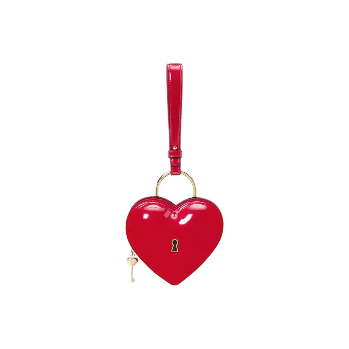 Kate Spade Artificial Leather Heart Handbag Mini Women's Cherry Rouge Red
