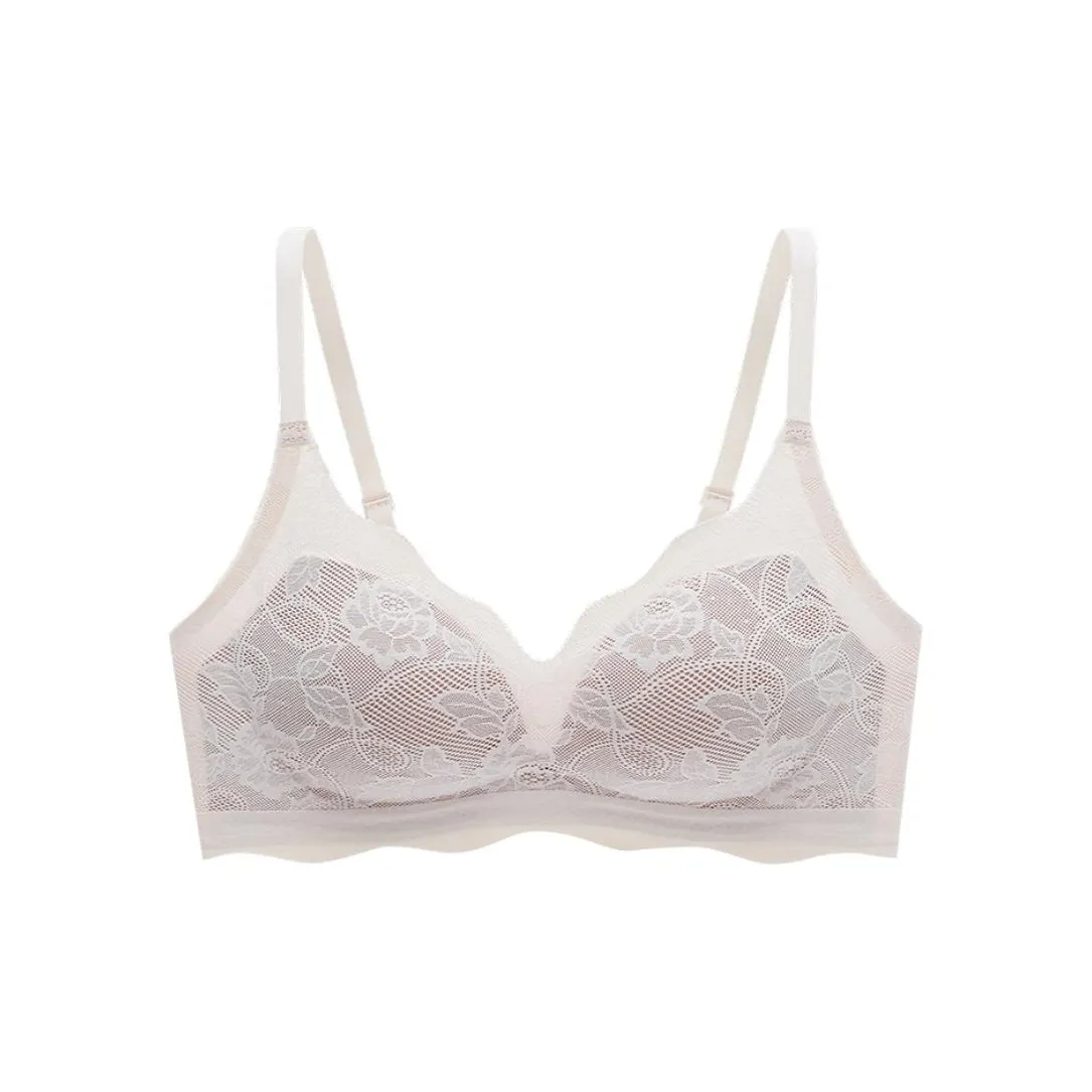 ENWEIS Bra Strong Lace Gathering Women's