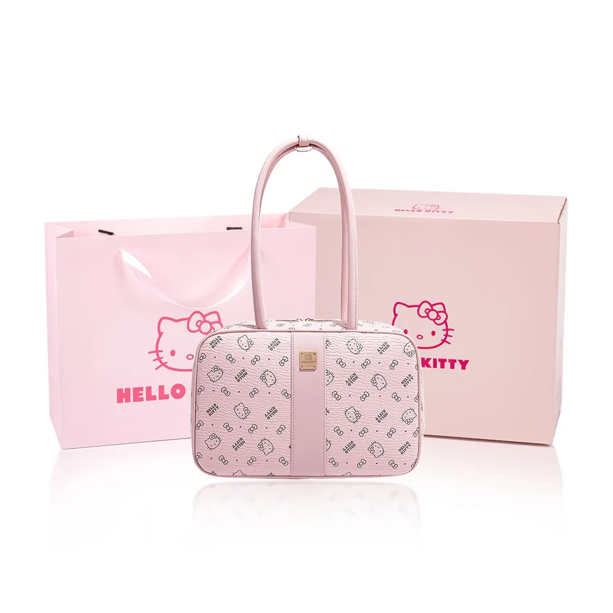 MESUCA Hello Kitty Collaboration Kitty Series PU Shoulder Bag Women's Pink