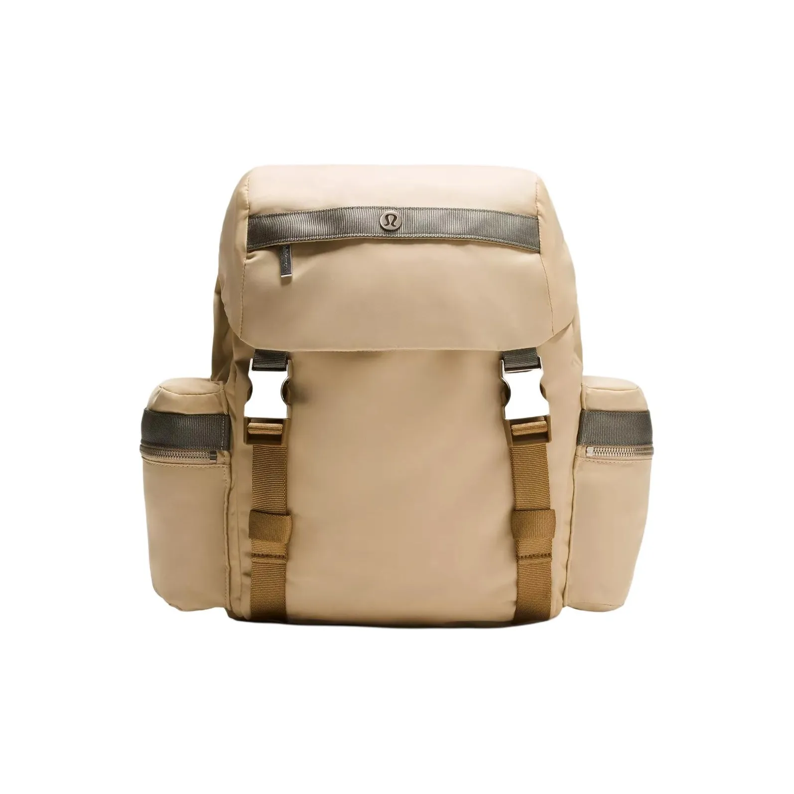 large logo-patch backpack Verde