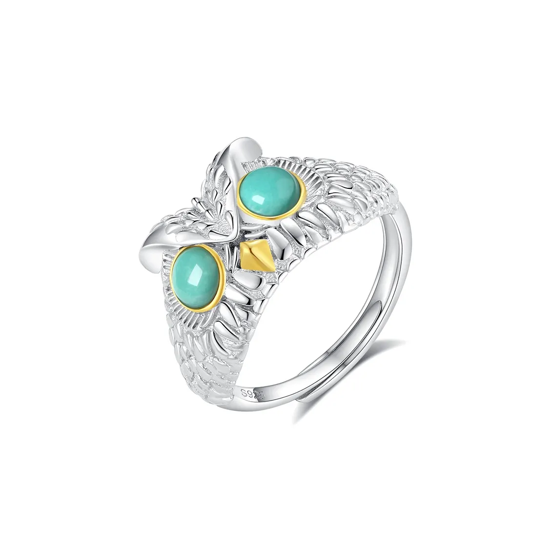 QIAOWUQIAONV Turquoises Rings Women's
