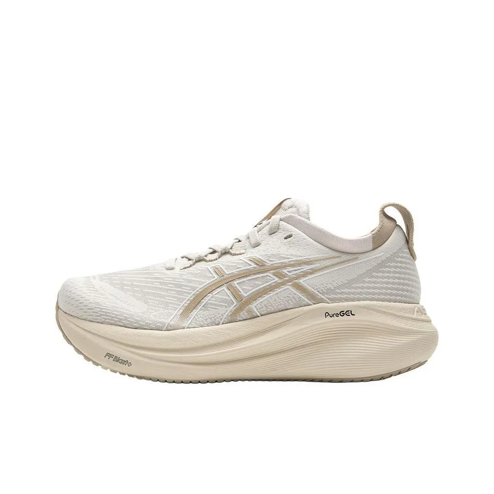 Asics GEL NIMBUS 27 Abrasion Resistant Low Top Training Running Shoes Women's Brown Gray