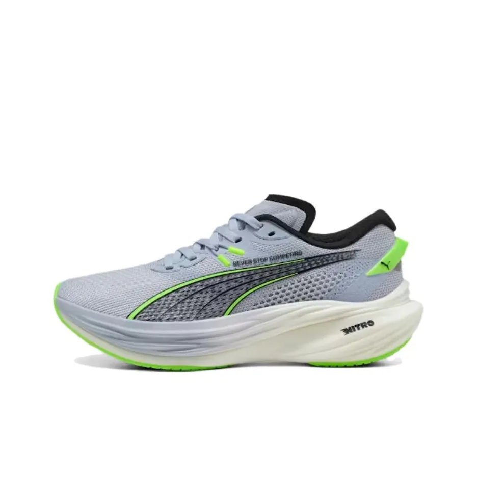 HYROX x PUMA Deviate NITRO 3 Anti-Slip Wear-Resistant Low-Top Casual Training Running Shoes Women's Gray Green