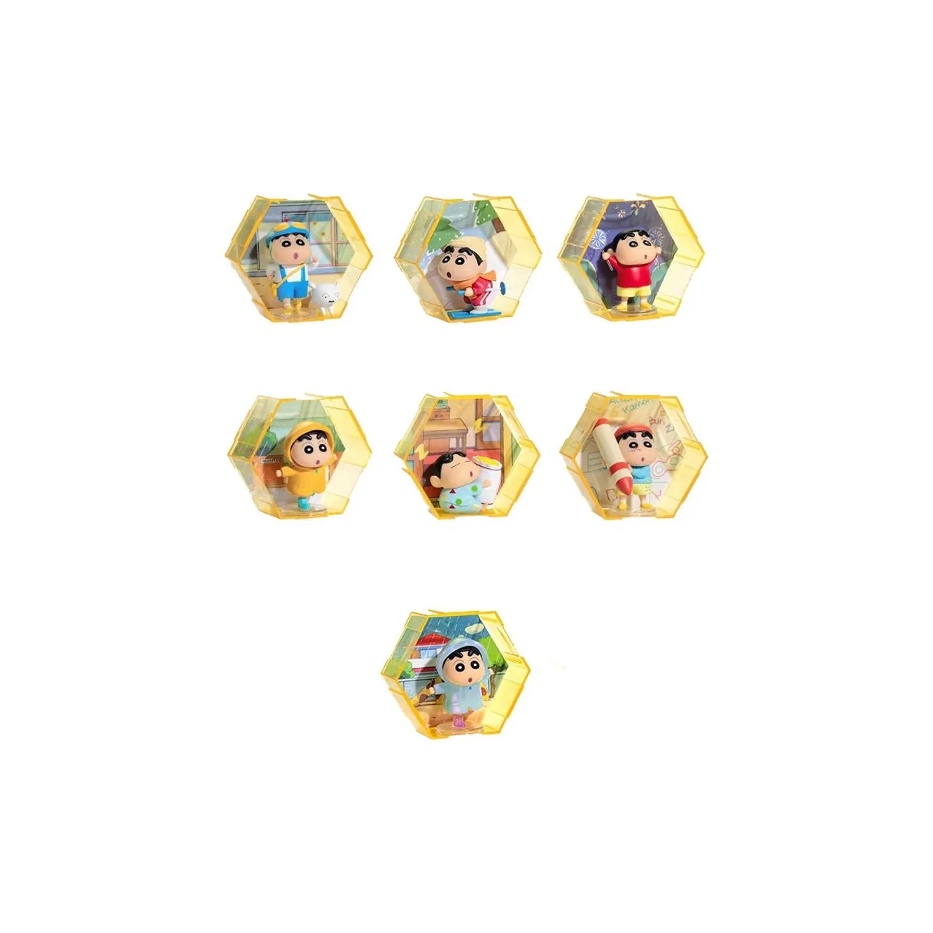 Miniso X Crayon Shinchan Синносукэ Нохара Little Белый Веселье 666 Мерч Украшение Слепые коробки