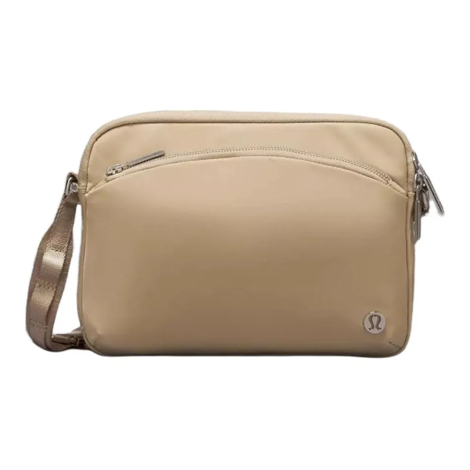 Lululemon Nylon With Recycled Polyester Shoulder Bag, Crossbody Bag Unisex Khaki