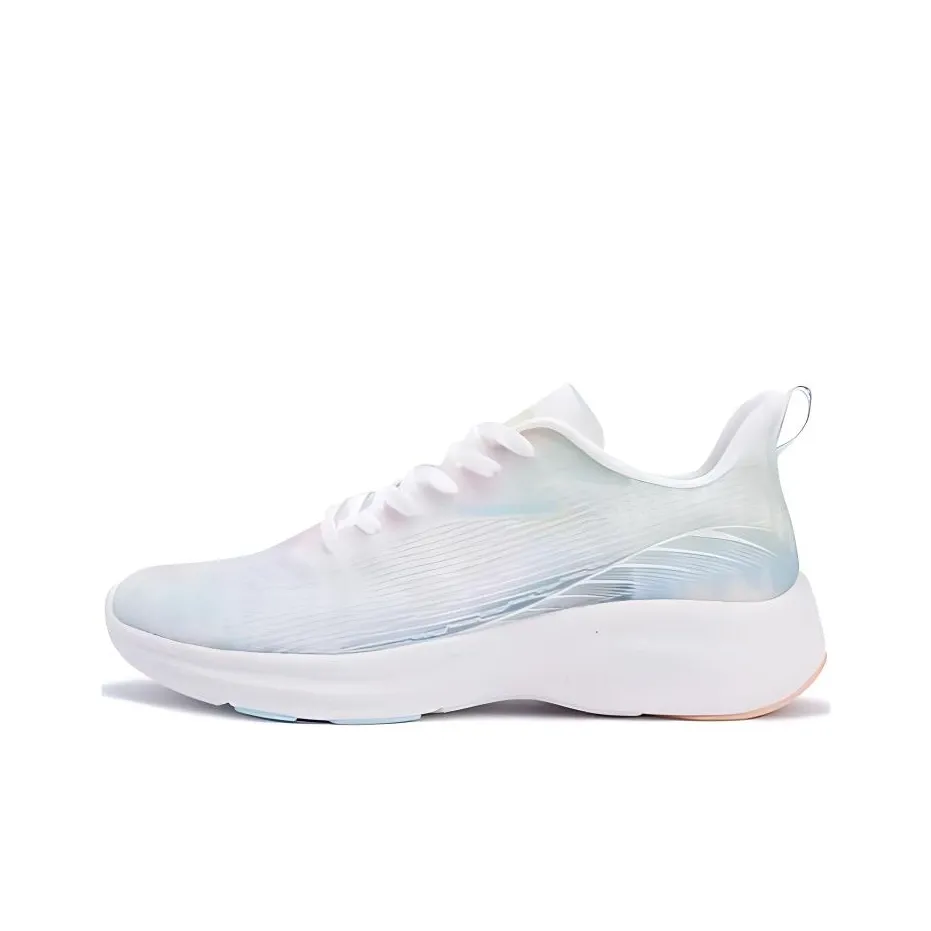 361° FlyFish 2 Cushioning Waterproof Low Top Running Shoes Women's White Blue