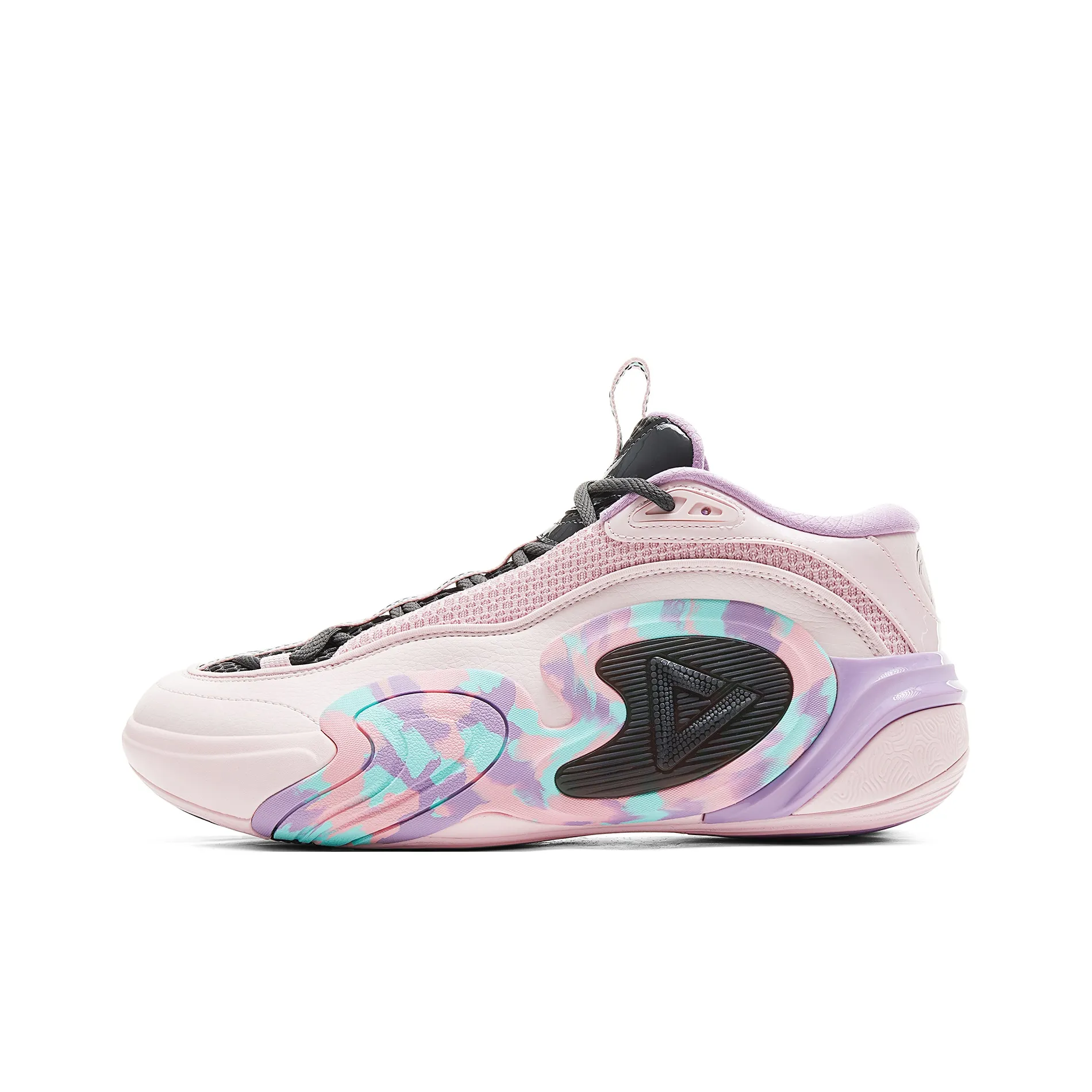 PEAK Cushioning Rebound Wear Resistant Slip Resistant Low Top Basketball Coca-Cola Shoes Men's Bright Pink
