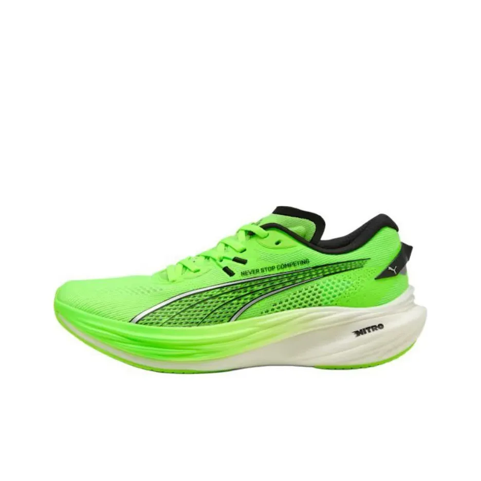 HYROX x PUMA Deviate NITRO 3 Anti Slip Wear Resistant Low Top Running Shoes Men's Green