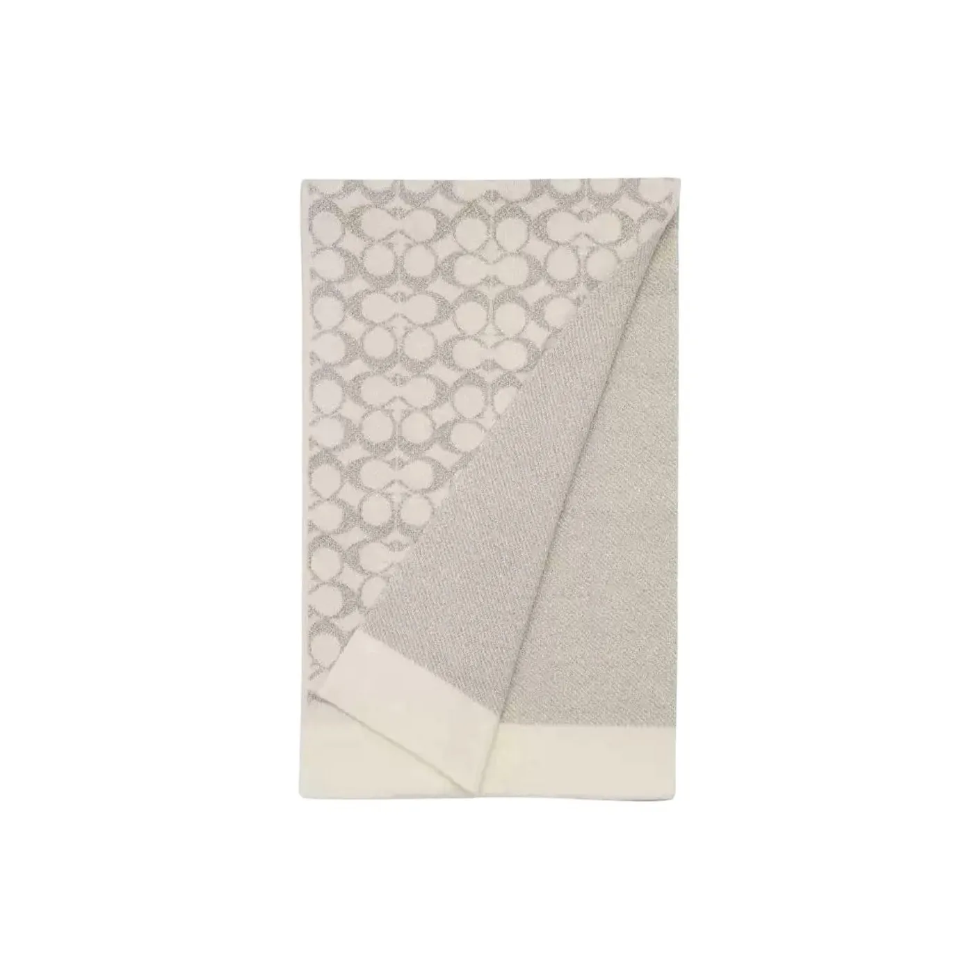 COACH Мериносовая шерсть Вязаные шарфы Унисекс Бежевый