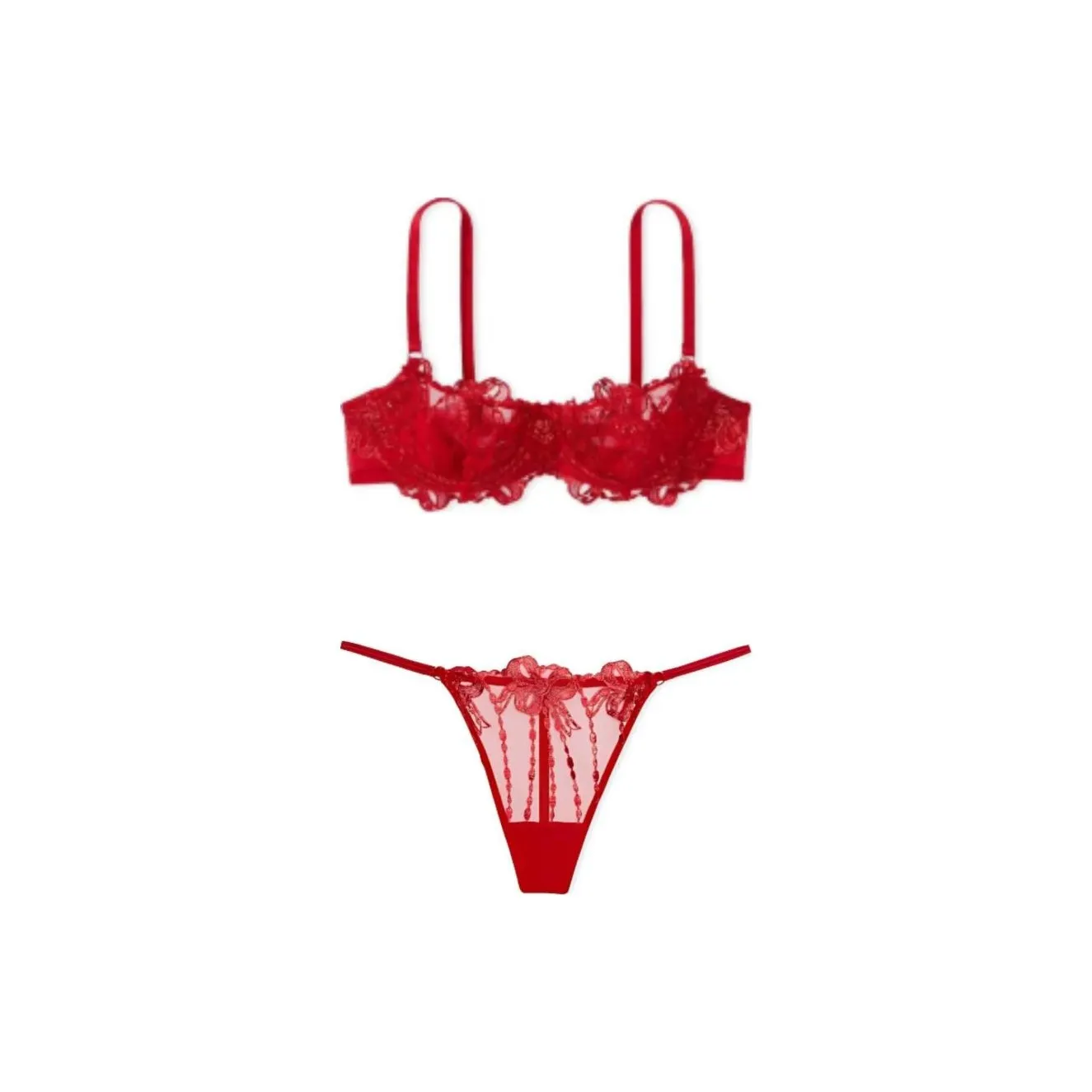 Victoria's Secret Комплект нижнего белья для женщин красный