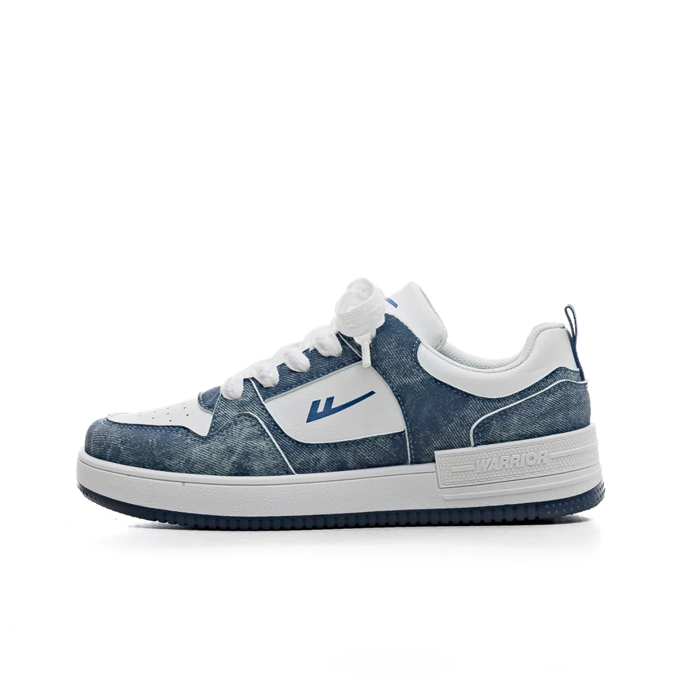 Warrior Легкие и Дышащие Низкие Кроссовки для Скейтбординга Унисекс Джинсово-Синий Белый