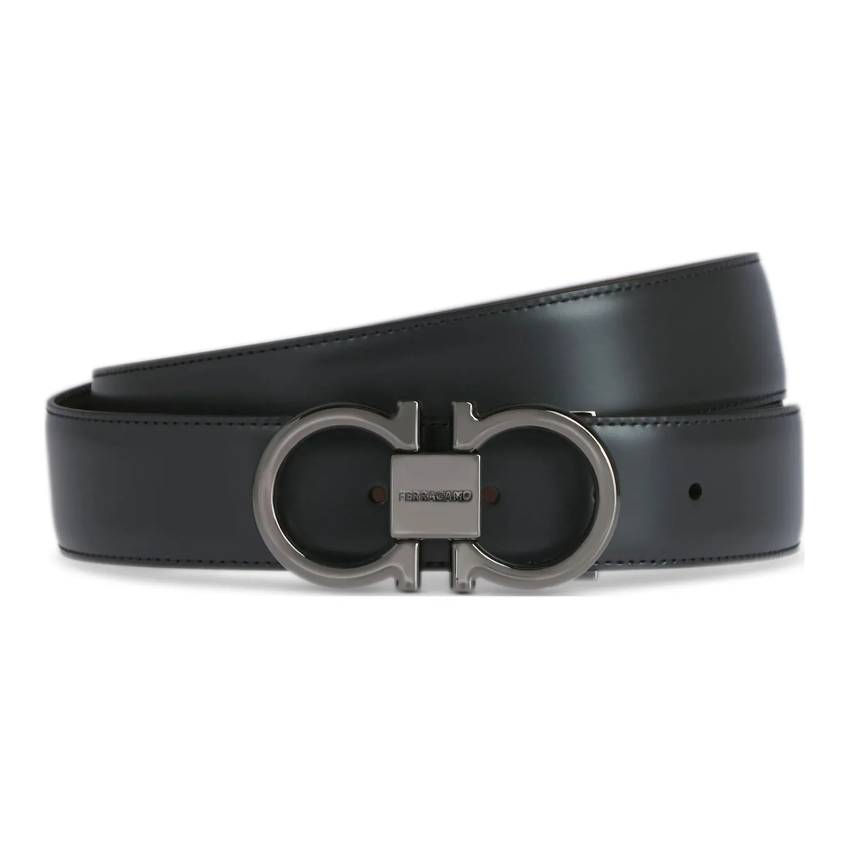 Ferragamo Logo Engraved Buckle Belt
