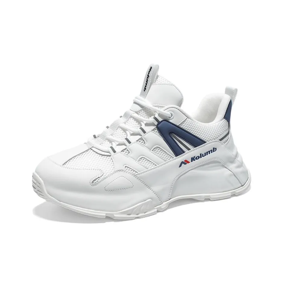 KOLUMB Амортизаторы Шок Устойчивый к истиранию Низкий Топ Повседневный Мужской Белый Синий