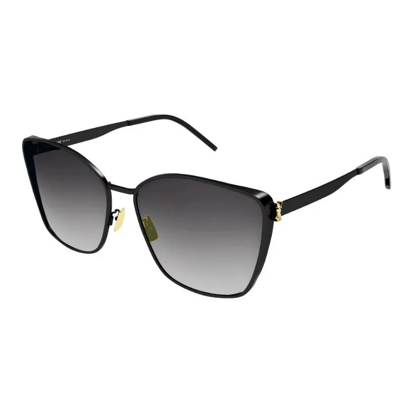 SAINT LAURENT Metal Cat Eye Sunglasses Unisex Black