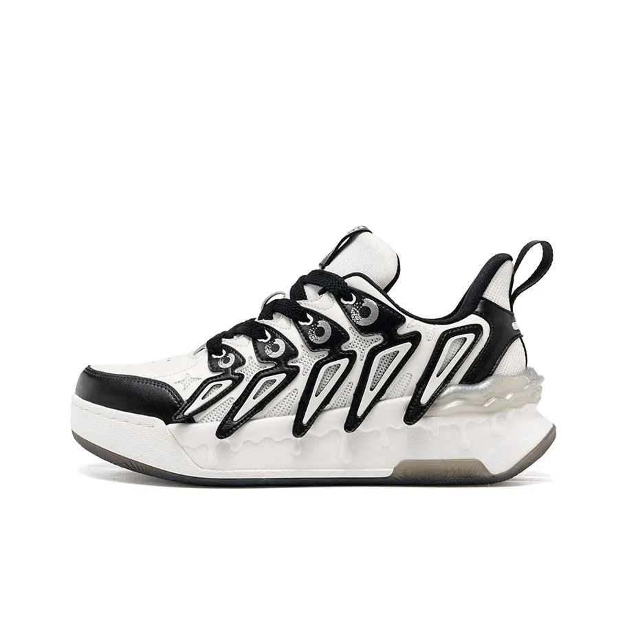 ONEMIX Амортизация Легкий Увеличение Высоты Низкий Топ Скейтборд Кроссовки Унисекс Овсяный Черный