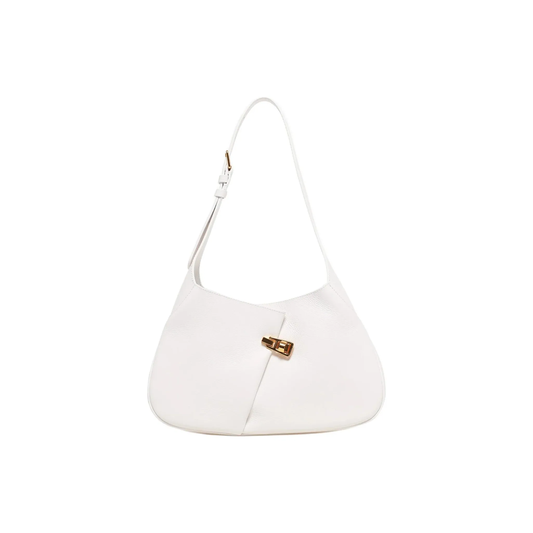 COCCINELLE Сумка из коровьей кожи в форме полумесяца сумка через плечо средняя женская ярко-белая