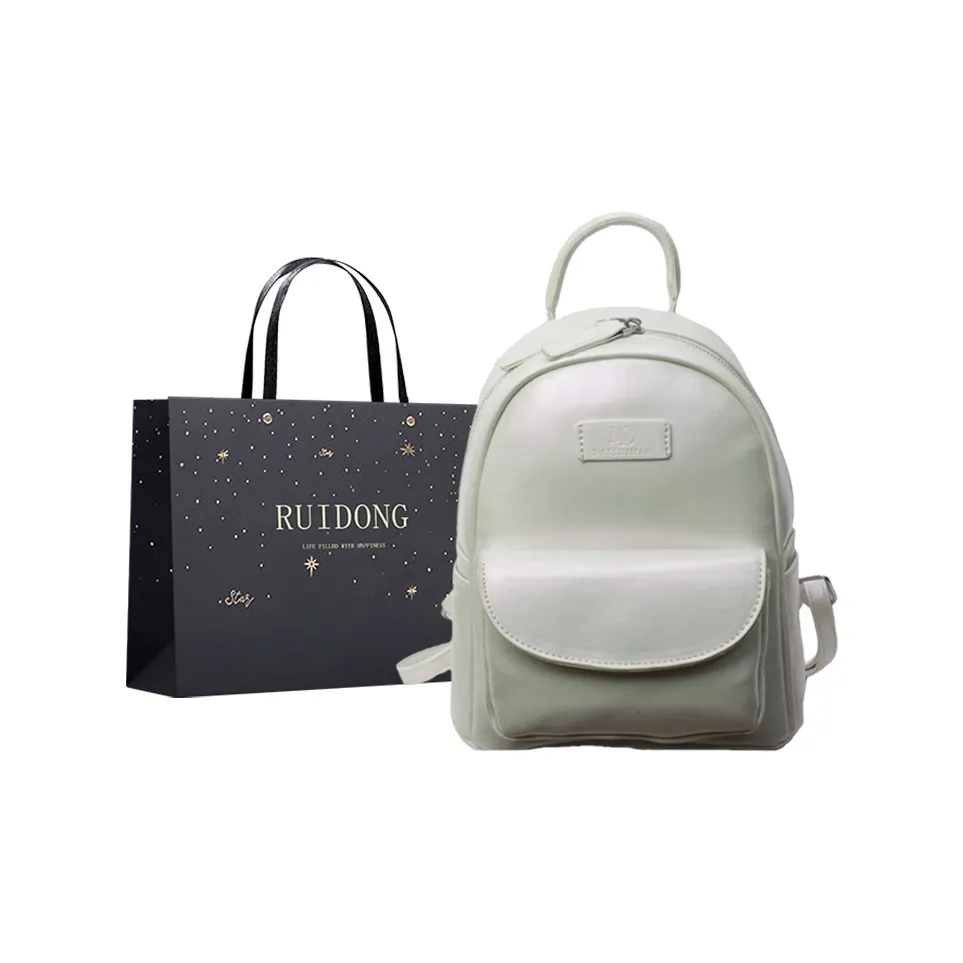 Smart PU Backpack Women's Black/Ecru/Silver/Pink