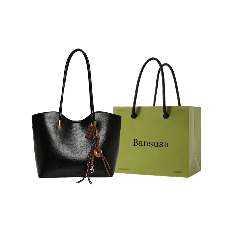 Bansusu ПУ (полиуретан) Тоут Сумка Сумка для покупок Сумка на плечо Женская Черная Красная Коричневая Кофейная