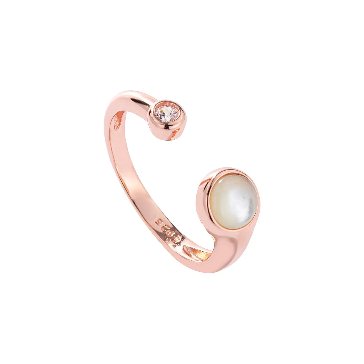 GAGA 925 Sterling Silver Rings Women's Rose Gold