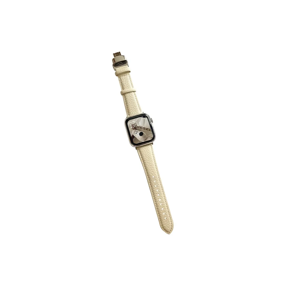 MSSM Strap Apple Compatibility Genuine Leather Material Compatibility Apple IWatch S10/S9/8/7/6/5/4/SE/Ultra 180~220mm