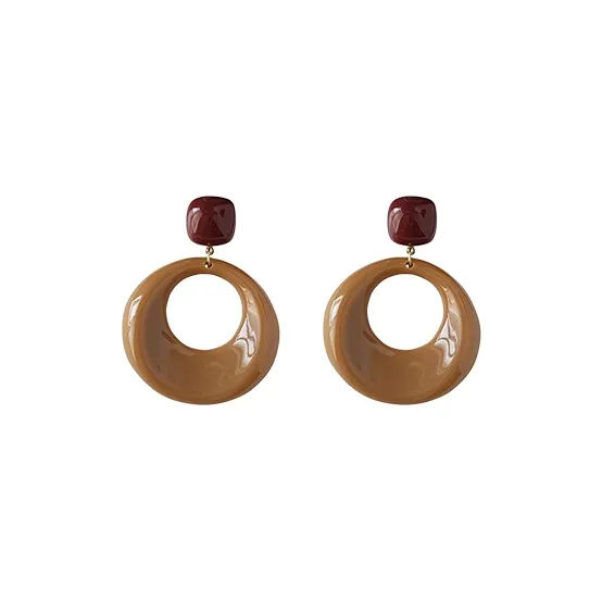 DTOTO Медный цинковый сплав смола нижняя заколка серьги унисекс