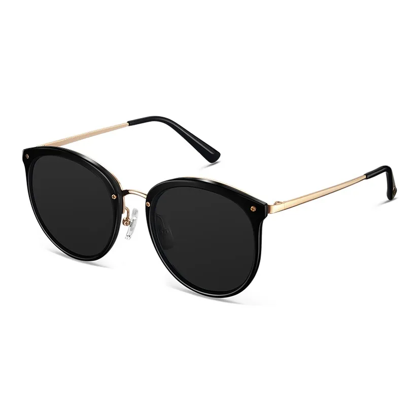 LOHO TR90 Alloy Round Driving Travel Photography UV Protection Sun Protection Sunglasses Unisex Black Rose Pink