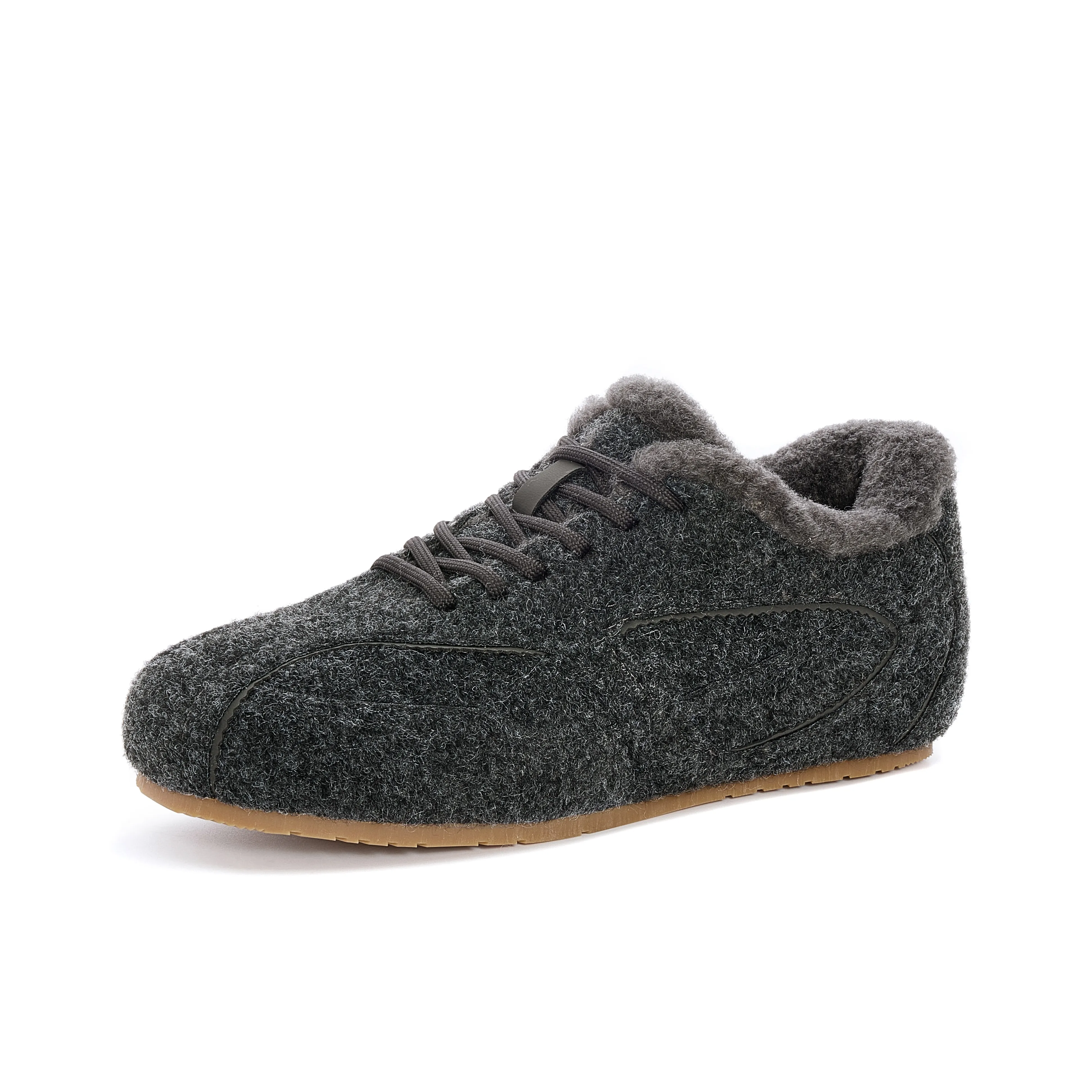 JOSINY Fleece Lined Thermal, Slip Resistant, Outdoor Snowfield, Insulated Shoes Casual Shoes Women's Dark Gray
