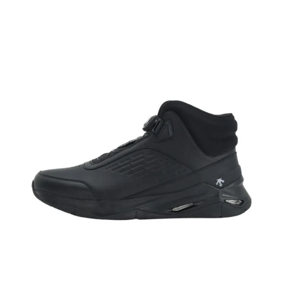 DESCENTE TRAINING Anti Slip Wear Resistant Mid Top Training Shoes Men's Black