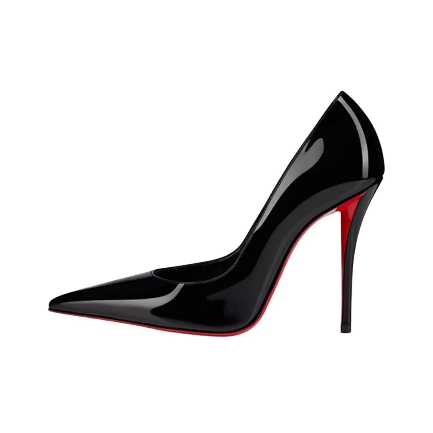 Christian Louboutin Miss Z 100mm Pump Black Patent Calf Leather Women's